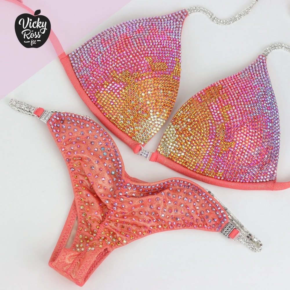 Vicky Ross Fit Pink and Orange Bikini Set